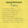 analog electronics study notes topics index