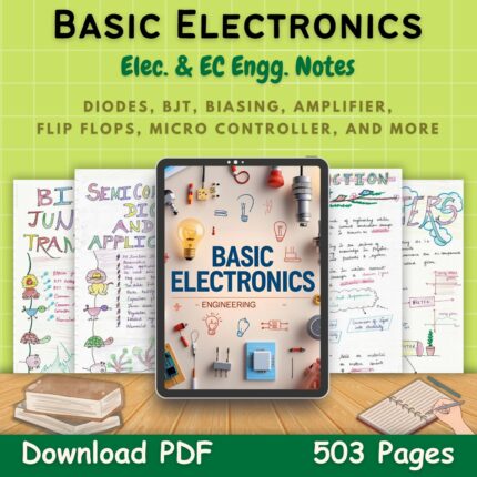 basic electronics handwritten notes pdf engineering green first front page