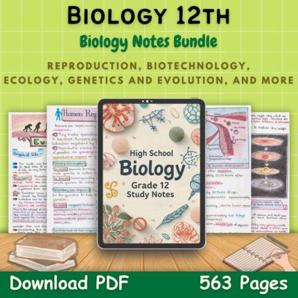 biology grade 12 Study notes pdf first front cover green page