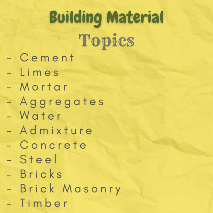 building material topics index pdf civil engineering