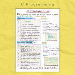 C Programming Notes PDF | Color Handwritten Notes