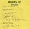 chemistry grade class 11th topics index
