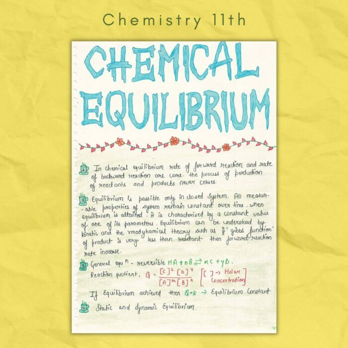 chemical equilibrium in chemistry grade class 11th