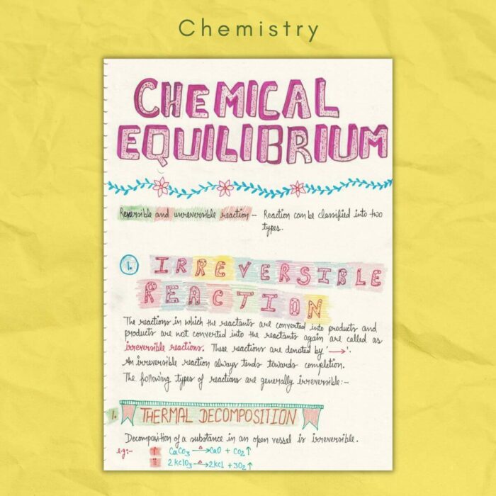 chemistry notes chemical equilibrium