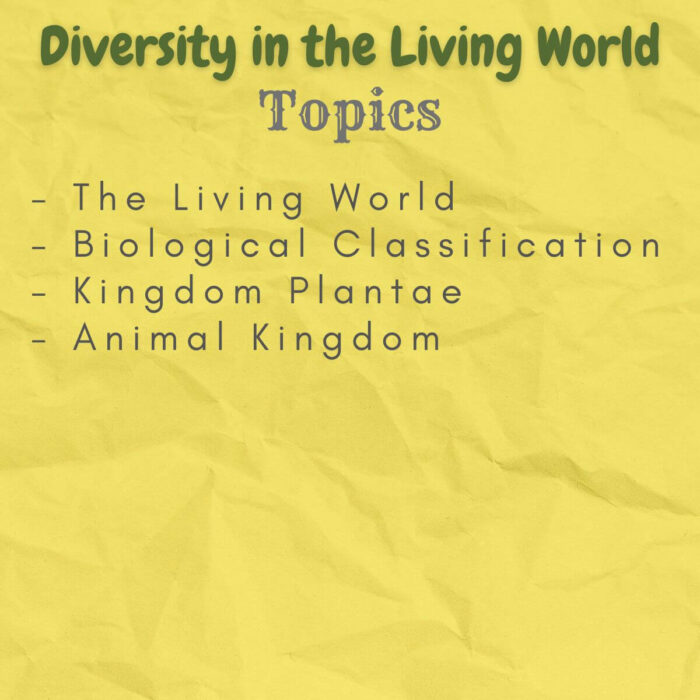 diversity in the living world biology 11 topics index