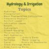 hydrology and irrigation topics index