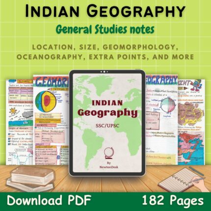indian geography color study Notes pdf first cover page in green