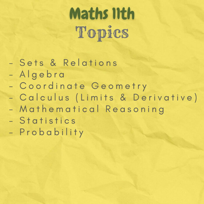 math mathematics 11 study notes topics index