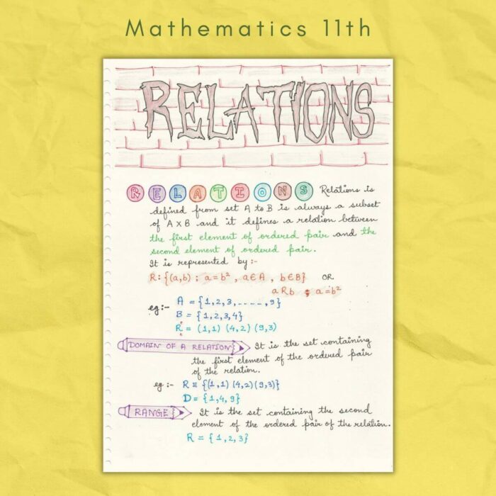 relations in mathematics 11th
