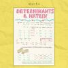 determinants and matrix math notes