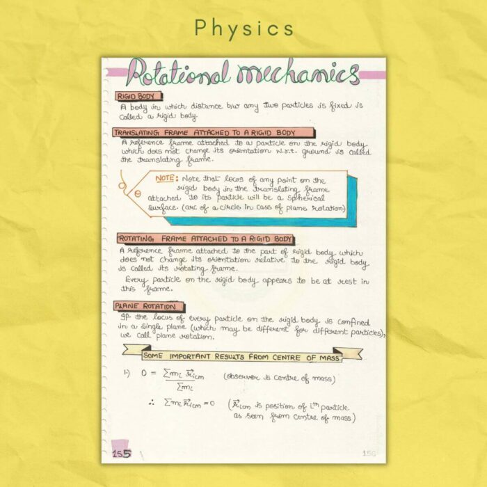 physics notes rotational mechanics