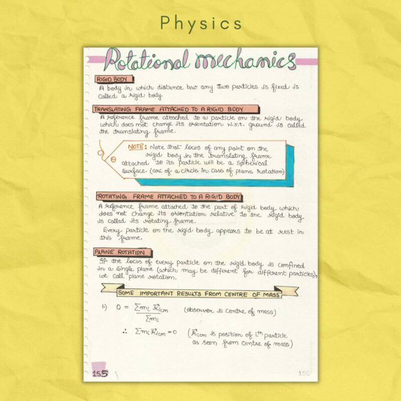 Complete Best Physics Color Handwritten Notes [PDF] JEE | NEET - NewtonDesk
