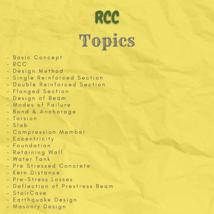rcc reinforced cement concrete civil topics index