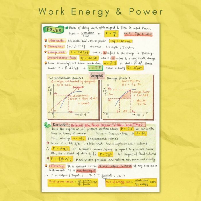 explain power in work energy power class grade 11 physics