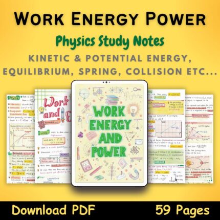 work energy power grade 11 Physics handwritten Study Notes pdf