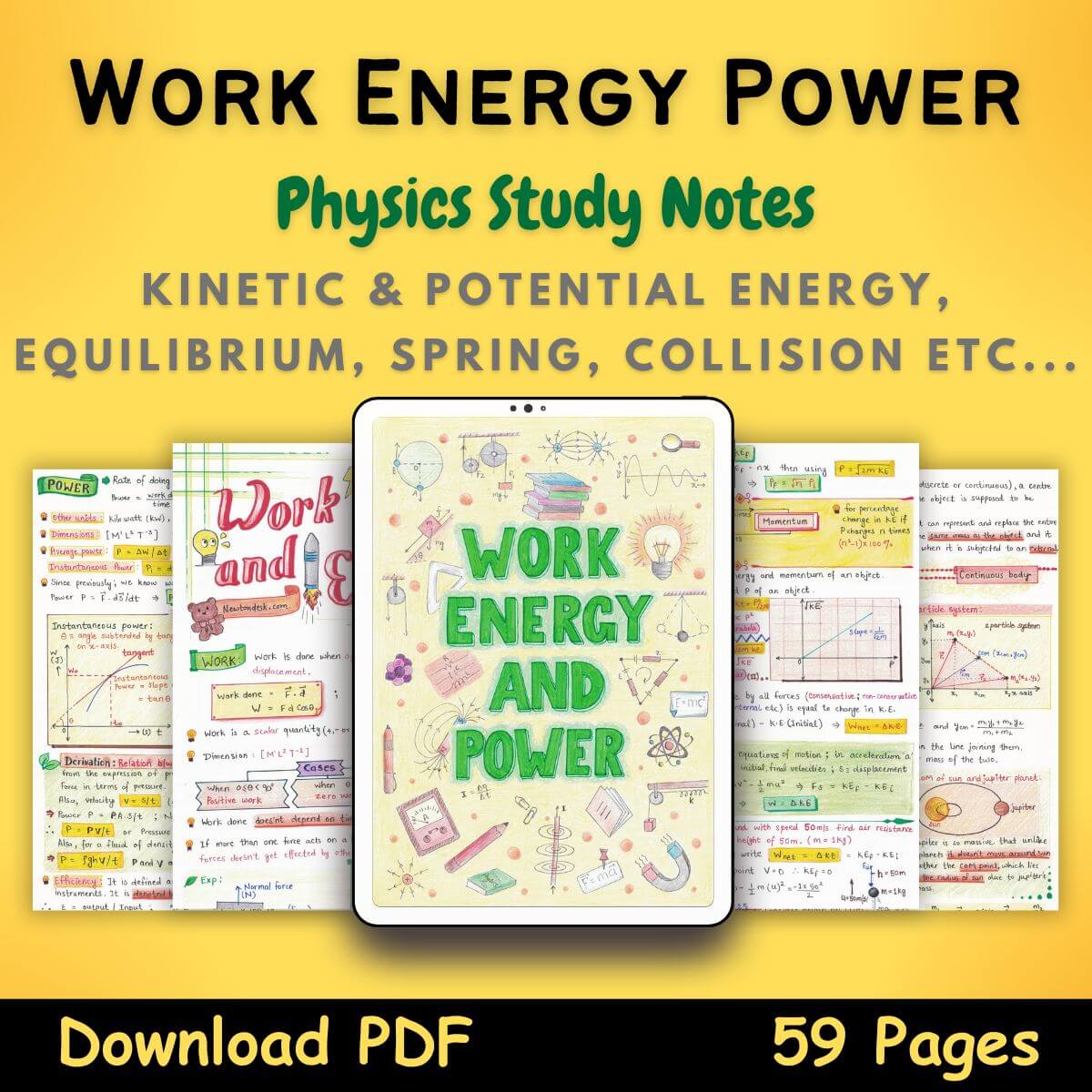 Power Energy Class 11 Notes Collection Of Aesthetic Notes PDF