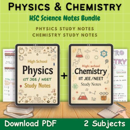 physics chemistry handwritten study notes pdf first front cover page