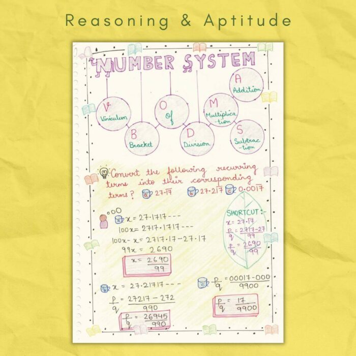 number system in reasoning and aptitude notes