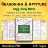 reasoning and aptitude handwritten notes pdf