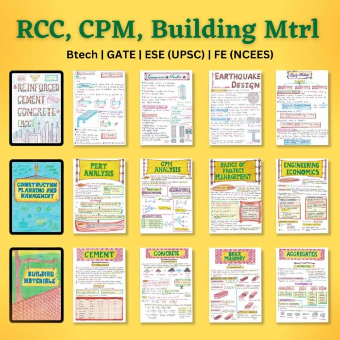 civil engineering bundle handwritten notes rcc cpm building mtrl pdf