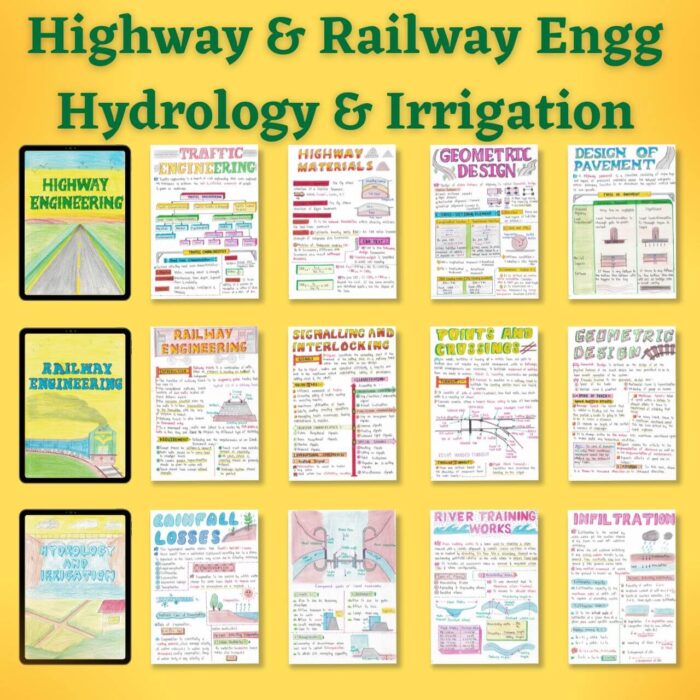 civil engineering bundle handwritten notes highway railway hydrology irrigation pdf