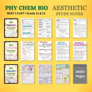 Physics Chemistry Biology (PCB) Color Handwritten Notes Bundle [PDF ...