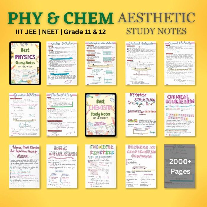 physics chemistry handwritten study notes pdf