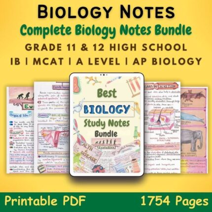 biology study notes bundle pdf for high school students