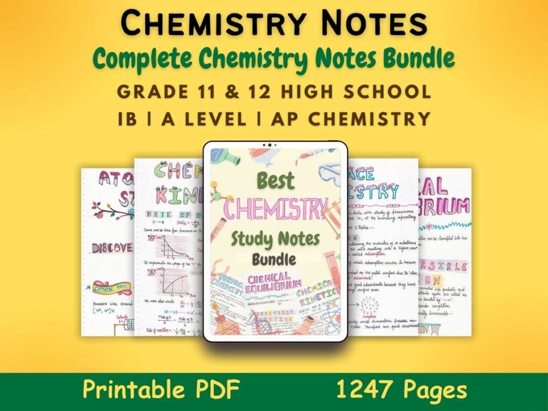 Best Complete Chemistry Aesthetic Study Notes Bundle [PDF] - NewtonDesk