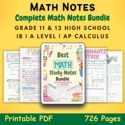 math mathematics study notes bundle pdf for high school students