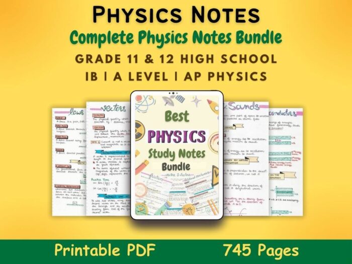 physics notes bundle pdf for high school students