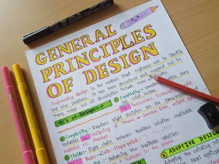 general principles of design study notes topics clicked multiple sample image
