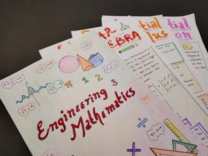 engineering maths study notes pages clicked sample image with black background