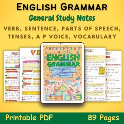 english grammar study notes pdf for middle and high school freshman, sophomore, junior senior students