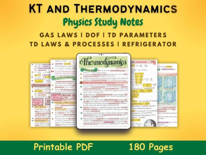 kinetic theory and thermodynamics physics aesthetic notes pdf featured image