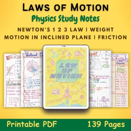 laws of motion physics aesthetic notes pdf featured image