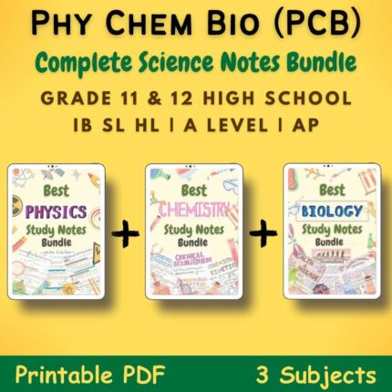 physics chemistry biology aesthetic notes pdf