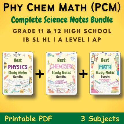 physics chemistry math aesthetic notes pdf bundle