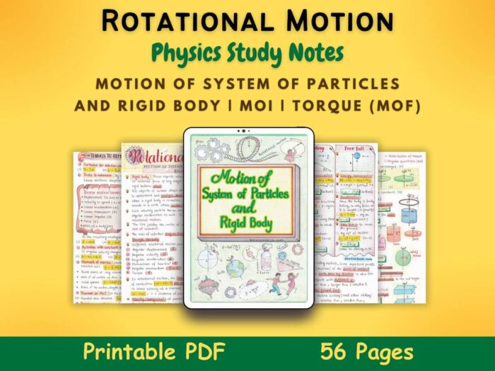 rotational motion torque physics aesthetic notes pdf featured image