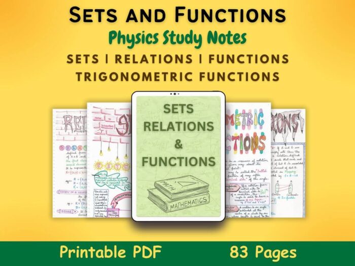 sets relations and functions mathematics aesthetic notes pdf featured image
