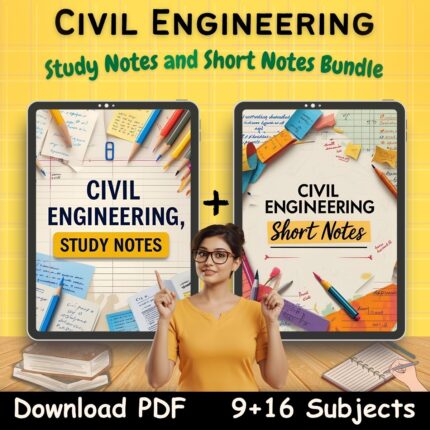 Civil engineering aesthetic short notes and study notes bundle pdf first or cover page