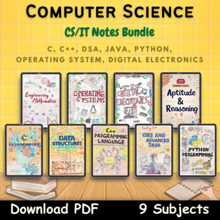 Computer Science Notes Bundle | 9 Courses (Include Programming) | Handwritten Color Notes