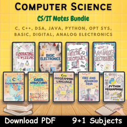 Computer Science programming and electronics notes Bundle first front cover